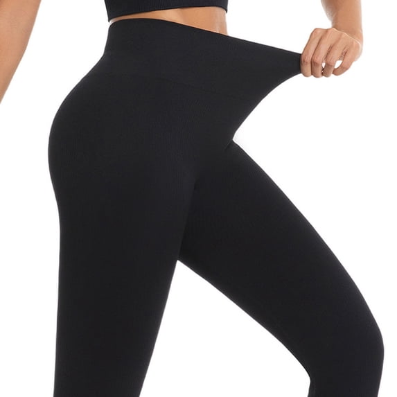 CQONEPT Women's Sport Yoga Pants Tummy Control Casual Long Pants Butt Lif Workout Gym Comfy Lightweight Legging Black M