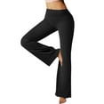 thumbnail image 1 of CQONEPT Women's Yoga Pants Tummy Control Wide Leg Casual Pant Casual Slacks High Waist Athletic Leggings Black XL, 1 of 6