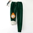 thumbnail image 1 of CQONEPT Womens Fleece Lined Sweatpants Loose Fit Lounge Jogger Pant Drawstring Thermal Warm Winter Pants with Pockets Green S, 1 of 7