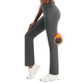 thumbnail image 1 of CQONEPT Womens Fleece Yoga Pants High Waist Straight Leg Leggings Lounge Butt Lifting Warm Outdoor Pant Dark Gray XL, 1 of 6