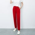 thumbnail image 1 of CQONEPT Womens Harem Pants with Pockets Drawstring Yoga Pants Lightweight Slimming Workouts Trousers with Pockets Red M, 1 of 5