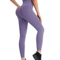 thumbnail image 1 of CQONEPT Womens Leggings for Women High Waisted Full Length Capri Soft Yoga Pants for Workout Athletic Purple M, 1 of 7