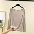 thumbnail image 1 of CQONEPT Womens Long Sleeve Shirts Fall Winter Crewneck Blouse Skinny Comfy Undershitr Casual Plain Tunic Tops Beige M, 1 of 5