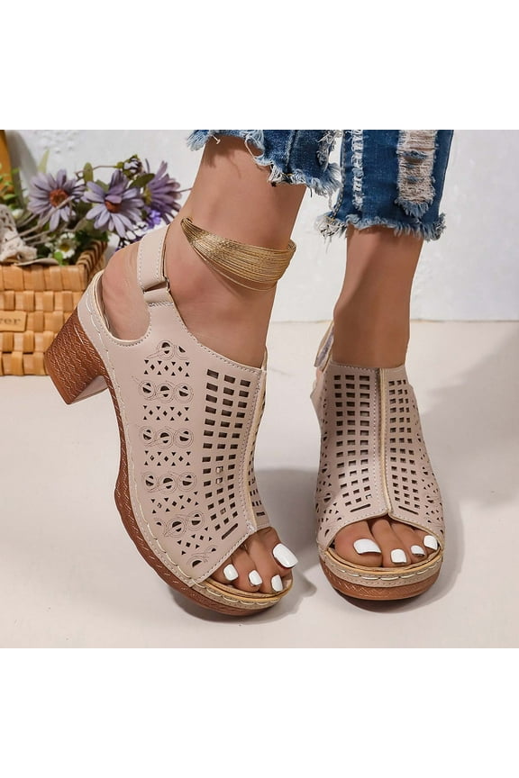 Womens Low Chunky Booties Peep Toe Heels Sandals Chunky Heel Ankle Boots Open Toe Booty V Cut Back Zipper Mid Heel Dress Pumps Shoes Size 9 Beige