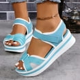 thumbnail image 1 of CQONEPT Womens Orthopedic Walking Sandals Recovery Sport Outdoor Hiking Water Sandles Arch Support Size 9 Blue, 1 of 7