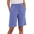 thumbnail image 1 of CQONEPT Womens Plus Size Shorts Casual Loose Linen Shorts Drawstring Activewear Workouts Outfits With Pockets Mint Green XL, 1 of 4