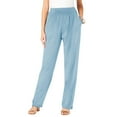 thumbnail image 1 of CQONEPT Womens Plus Size Sweatpants Skinny Leg Casual Loose Fit Pant Elastic Waisted Outdoor Fall Fit Trousers with Pockets Blue M, 1 of 3