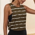 thumbnail image 1 of CQONEPT Womens Tanks Vest Stripe Workouts Athletic Sleeveless Tops Summer Bech Vacation Tunic Tee Lightweight Tshirts Brown S, 1 of 7