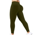 thumbnail image 1 of CQONEPT Womens Yoga Pants Butt Lifting High Waist Leggings Skinny Leg Non See Stretchy Comfy Athletic Running Pant Army Green M, 1 of 6