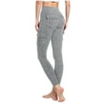 thumbnail image 1 of CQONEPT Womens Yoga Pants with Multi Pockets Casual Tummy Control Tighting Fiting Cargo Pants Slim Fit High Waist Leggings Gray S, 1 of 7