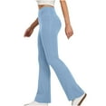thumbnail image 1 of CQONEPT Yoga Pants for Womens Wide Leg Tummy Control High Waist Leggings Casual Stretchy Sports Running Pant Blue M, 1 of 6