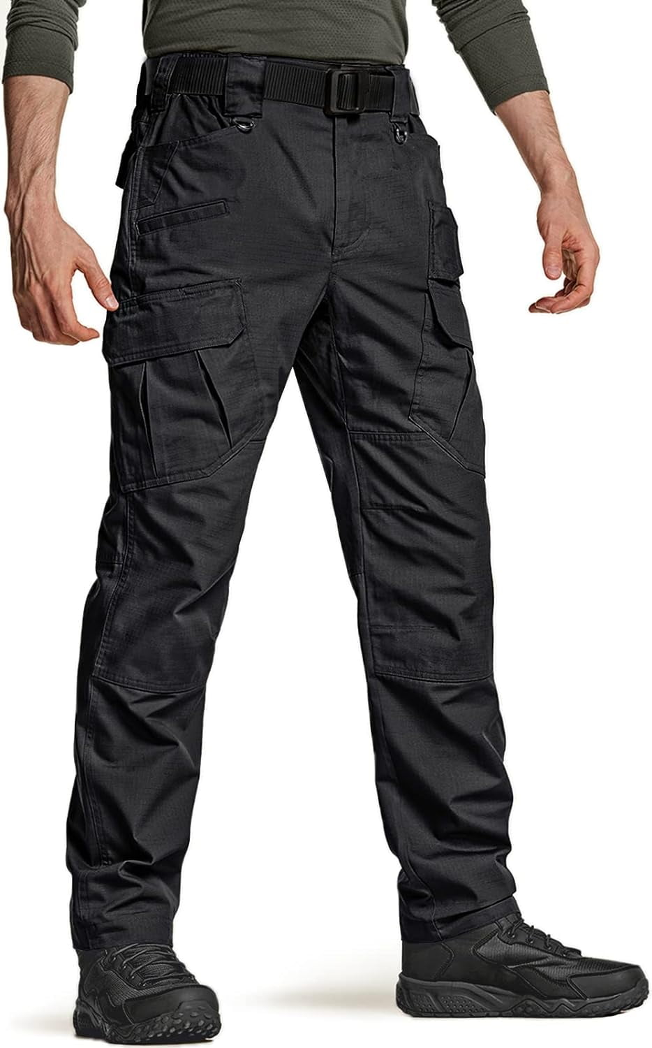 CQR Men's Tactical Pants, Water Resistant Ripstop Cargo Pants ...