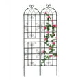 thumbnail image 1 of CQSXDA 2 Pack Large Garden Trellis 86.7"H x 19.7" W Heavy Duty Rustproof Black Iron Plant Trellis for Potted Plant Support Metal Climbing Rose Trellis Vine Vegetable Cucumber, 1 of 10