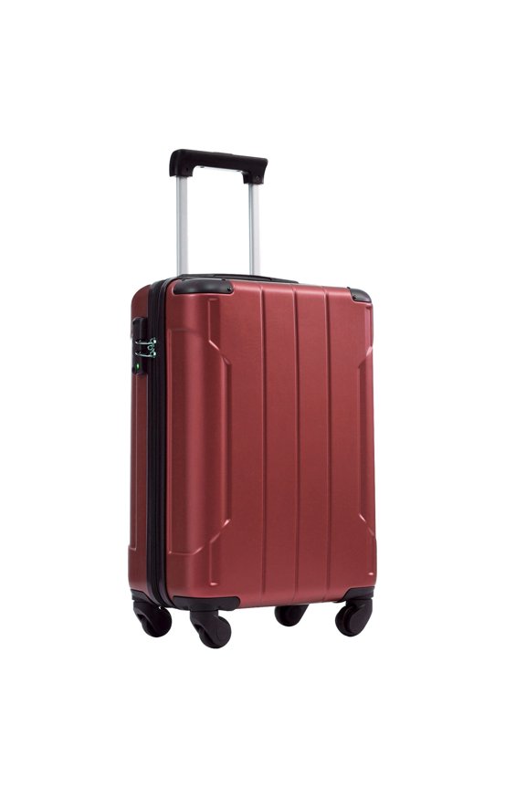 20 Inch Lightweight ABS Hard Shell Suitcase with Smooth Double Spinner Wheels and TSA Lock