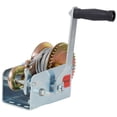 thumbnail image 1 of CQSXDA 2000LBS Hand Winch with 26ft Cable, Dual-Speed Gear & Galvanized Shell for Trailer/ATV/Boat, 1 of 11