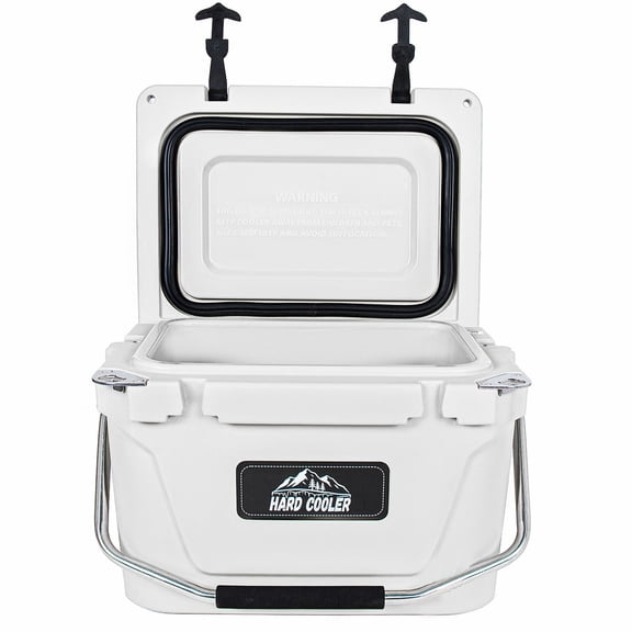 CQSXDA 20Qt Ultra-Tough Hard Shell Ice Chest, Compact Cooler Keeps Ice 5 Days, Portable for Outdoor, Work, Beach, Boating, Tailgate