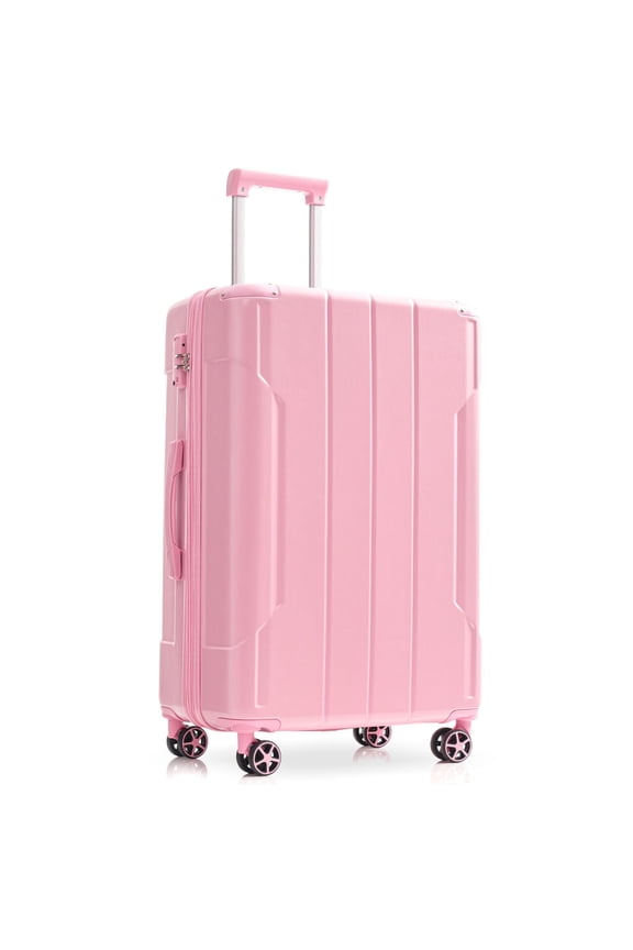 24 Inch Lightweight ABS Hard Shell Suitcase with Smooth Double Spinner Wheels and TSA Lock