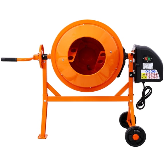 CQSXDA 3 cu. ft. Electric Cement Mixer – 110V Portable for Mortar, Stucco & Fodder