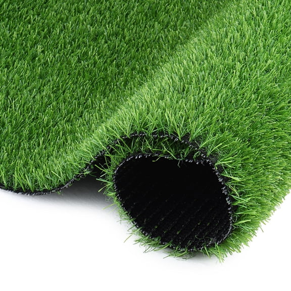 CQSXDA 3FTX16FT Outdoor Artificial Grass Runner Rug, 0.78" Pile Height, Thick Realistic Fake Turf Mat for Patio Balcony Garden, Dog Friendly Drainage Mat