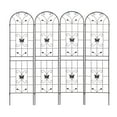 thumbnail image 1 of CQSXDA 4 Pack Large Garden Trellis 86.7"H x 19.7" W Heavy Duty Rustproof Black Iron Plant Trellis for Potted Plant Support Metal Climbing Rose Trellis Vine Vegetable Cucumber, 1 of 9