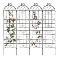 thumbnail image 1 of CQSXDA 4 Pack Large Garden Trellis 86.7"H x 19.7" W Heavy Duty Rustproof Black Iron Plant Trellis for Potted Plant Support Metal Climbing Rose Trellis Vine Vegetable Cucumber, 1 of 10