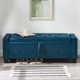 thumbnail image 1 of CQSXDA 48" Ottoman Bench Upholstered Faux Leather with Storage, for Hallway or Bedroom, Blue, 1 of 15