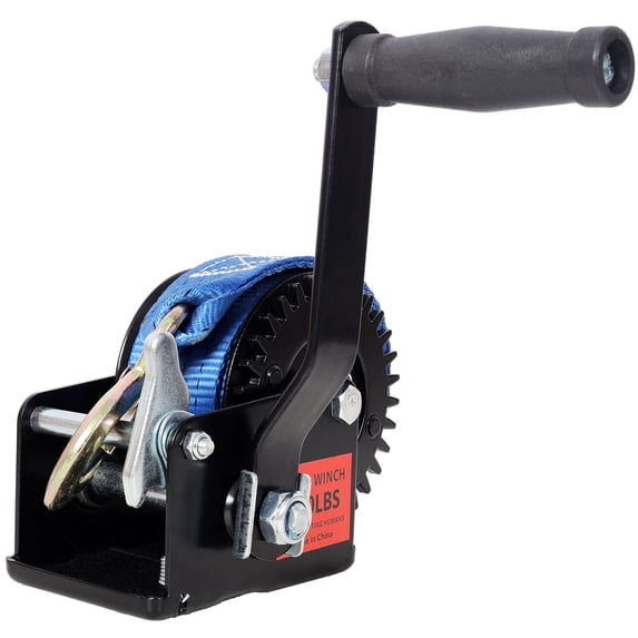 CQSXDA 800LBS Hand Winch with 19.6ft Steel Cable, Two-Way Ratchet & Galvanized Shell for Trailer, Boat, ATV