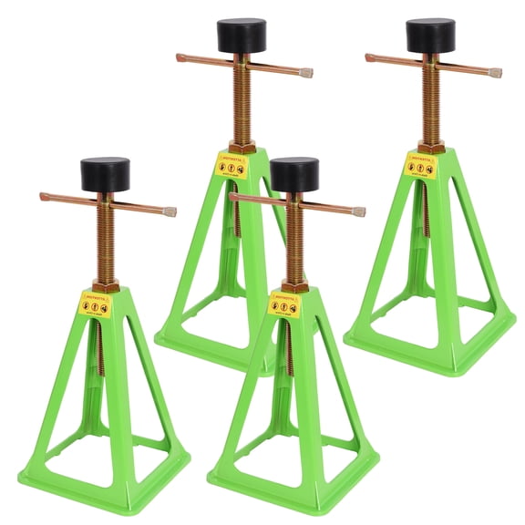 CQSXDA Adjustable 4-Pack RV Stabilizer Jacks in Heavy Duty Steel, Fits 11" to 17" Height for Travel Trailers and Campers, 3300 Lbs Each Load Capacity, Green