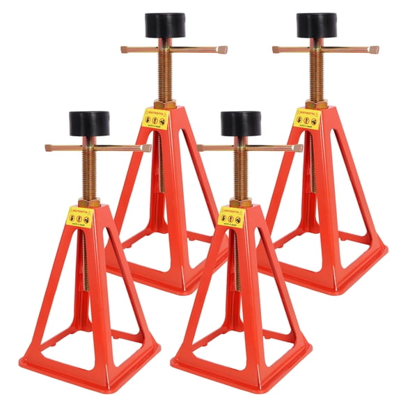 CQSXDA Adjustable 4-Pack RV Stabilizer Jacks in Heavy Duty Steel, Fits 11" to 17" Height for Travel Trailers and Campers, 3300 Lbs Each Load Capacity, Red