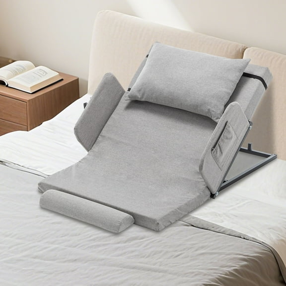 CQSXDA Adjustable Electric Bed Backrest With Safety Rails Blue 300 Lbs Capacity Ideal For Elderly And Mobility Support Needs
