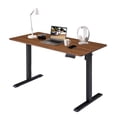 thumbnail image 1 of CQSXDA Adjustable Height Electric Standing Desk With Mahogany Top 24x48 Inches For Comfortable Home Office Workstation, 1 of 13