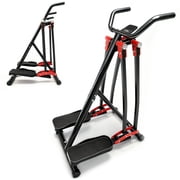 CQSXDA Air Walking Elliptical Machine Foldable Cardio Cross Trainer Glider with LCD Screen for Low-Impact Home Gym Workout, Black