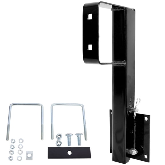 CQSXDA Black Folding Spare Tire Carrier For RV  15 Inch And 16 Inch Mount For 4 Inch Square Bumpers
