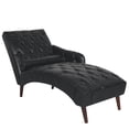 thumbnail image 1 of CQSXDA Chaise Lounge Arm Chair With Pillow  Upholstered Soft Chair For Living Room Or Bedroom Use, Black, 1 of 12
