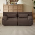 thumbnail image 1 of CQSXDA Cloud Boneless Loveseat Sofa, Modern Oversized Couch with Modular Design for Your Living Space, Brown, 1 of 5