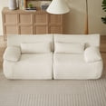 thumbnail image 1 of CQSXDA Cloud Boneless Loveseat Sofa, Modern Oversized Couch with Modular Design for Your Living Space, Cream, 1 of 5