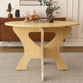 thumbnail image 1 of CQSXDA Compact 43 Inch Folding Dining Table, MDF Kitchen Table For Limited Spaces Indoor Outdoor, Ancient Oak, 1 of 16
