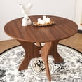 thumbnail image 1 of CQSXDA Compact 43 Inch Folding Dining Table, MDF Kitchen Table For Limited Spaces Indoor Outdoor, Walnut, 1 of 14