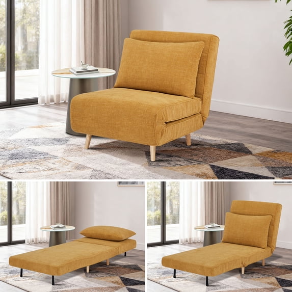 CQSXDA Convertible Sleeper Sofa Chair - 3-in-1 Upholstered Accent Chair Bed, Reclining Chaise Lounge for Small Spaces