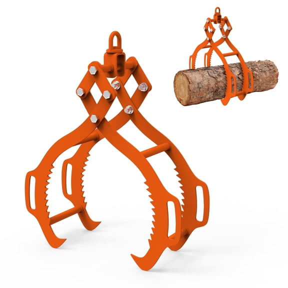 CQSXDA Duty 28in Log Lifting Tongs with 4-Claw Design and 2650 lbs Capacity for Trucks Forklifts Timber Handling