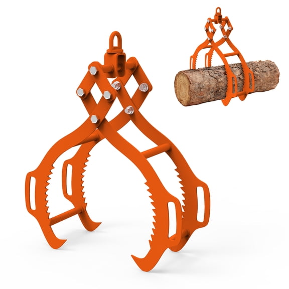 CQSXDA Duty 28in Log Lifting Tongs with 4-Claw Design and 2650 lbs Capacity for Trucks Forklifts Timber Handling