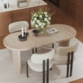 thumbnail image 1 of CQSXDA Extendable Dining Table Range 55.12" to 70.87" with Removable Leaves Ideal for Living Areas，Ancient White, 1 of 7