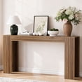 thumbnail image 1 of CQSXDA Extra-Long 62.99-Inch Console Table for Living Room and Hallway Decorative Sofa Table for Narrow Entrances, Walnut, 1 of 9