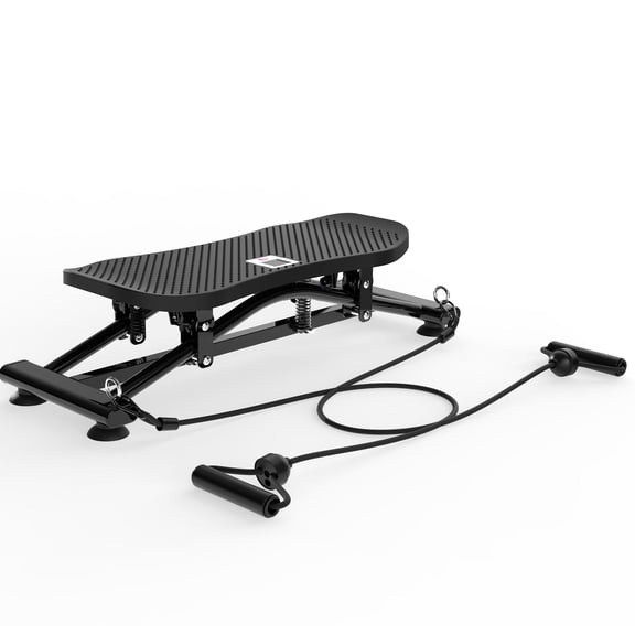 CQSXDA Full-Body Cardio Ski Simulator with Resistance Bands Home Gym Equipment Black