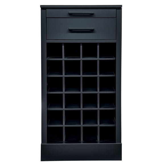 CQSXDA Functional Black Color Modular 24 Wine Bar Cabinet Buffet Storage Solution for Home Bar Setup