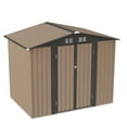 thumbnail image 1 of CQSXDA Galvanized Steel 8FT x 6FT Garden Shed With Apex Roof Storage Solution For Outdoor Patio And Backyard Areas, 1 of 7
