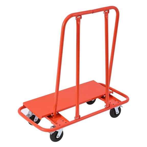 CQSXDA Heavy Duty Drywall Panel Dolly in Orange with 3000 lbs Capacity for Easy Material Transport & Lifting Convenience