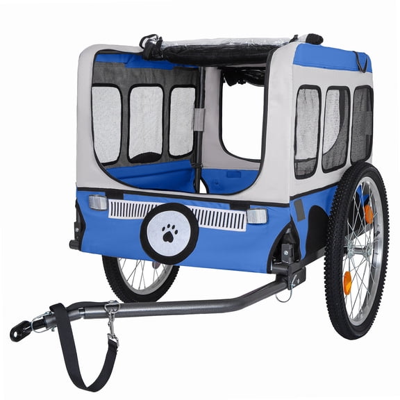 CQSXDA Large Dog Bike Trailer With Heavy-Duty Steel Frame In Waterproof Design For All-Terrain Cycling Adventures