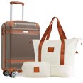 thumbnail image 1 of CQSXDA Lightweight ABS Hardshell Luggage Set 3-Piece, 20 Inch Carry-On Suitcase with TSA Lock Spinner Wheels for Travelers, Copper, 1 of 16