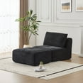 thumbnail image 1 of CQSXDA Memory Foam Compressed Sofa In Corduroy Fabric With Movable Ottoman For Living Room And Pet-Friendly Design，Black, 1 of 8